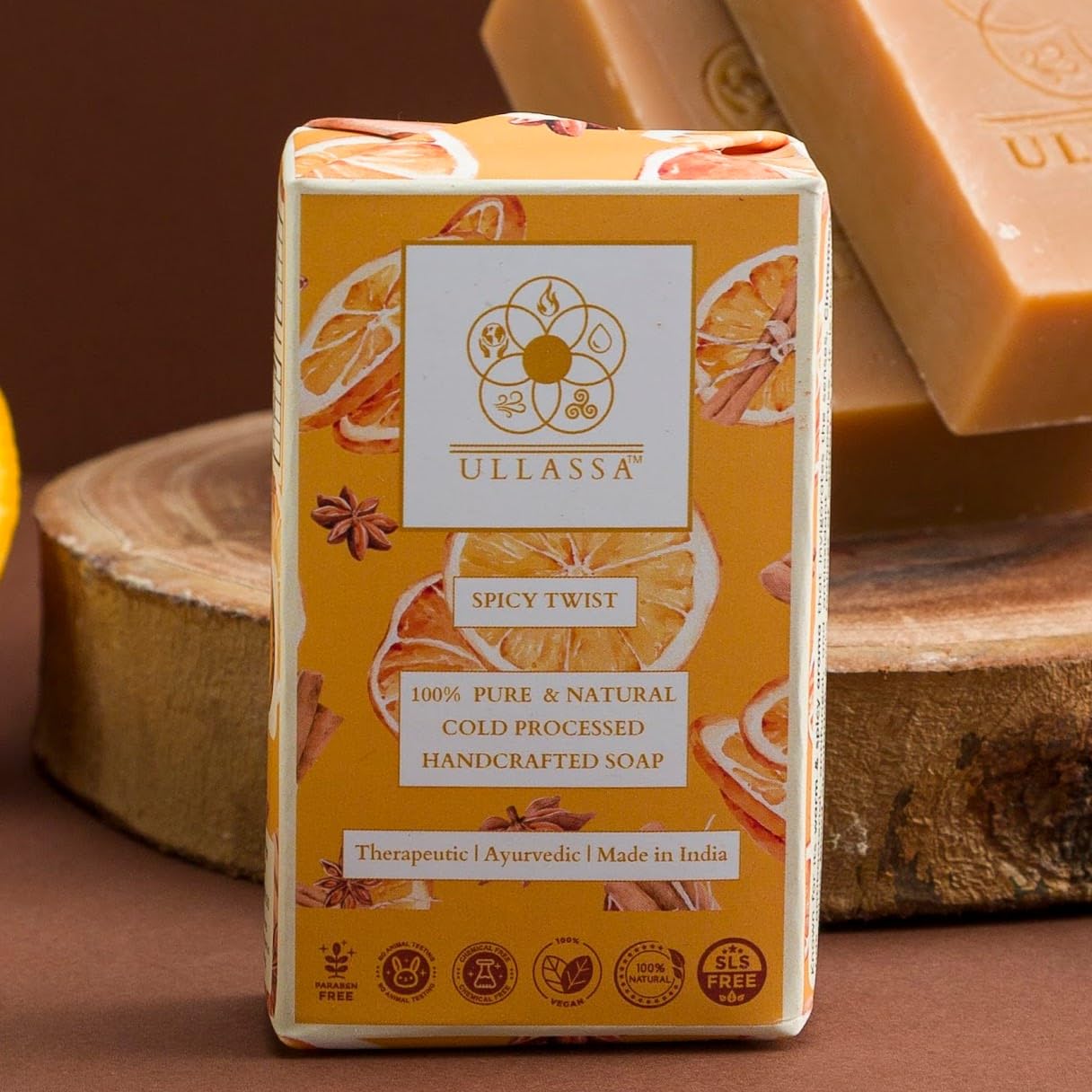 Aromatherapy Winter Soap | Turmeric, Cinnamon & Bitter Orange | Warming & Comforting, Skin Tightening | Luxury Natural Bathing Bar | Paraben & SLS Free | For Men & Women (Pack of 1)