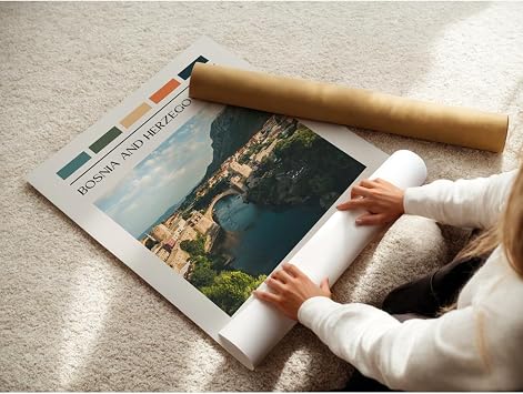 Difference Promotion Travel Art Frameless Poster, Modern Decorative Frameless Poster, Painting, Bosnia, 21 x 30