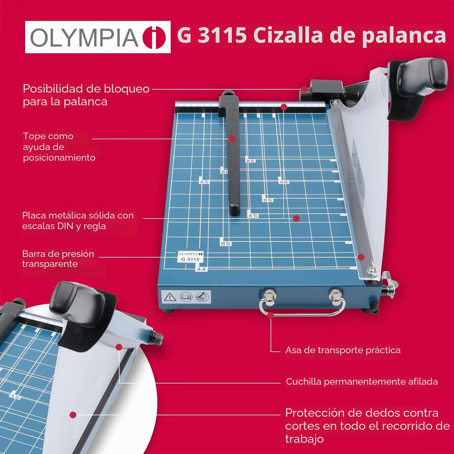 Olympia G 3115 DIN A 4 cortadora de papel