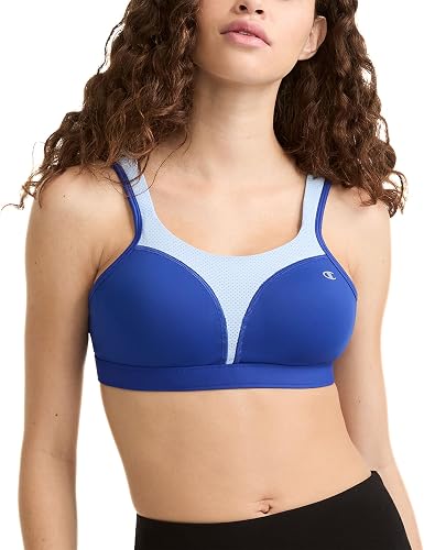 Champion Women's Sports Bra, High-Impact, Maximum Support, Breathable, Moisture-Wicking Fabric - (size: 40D)