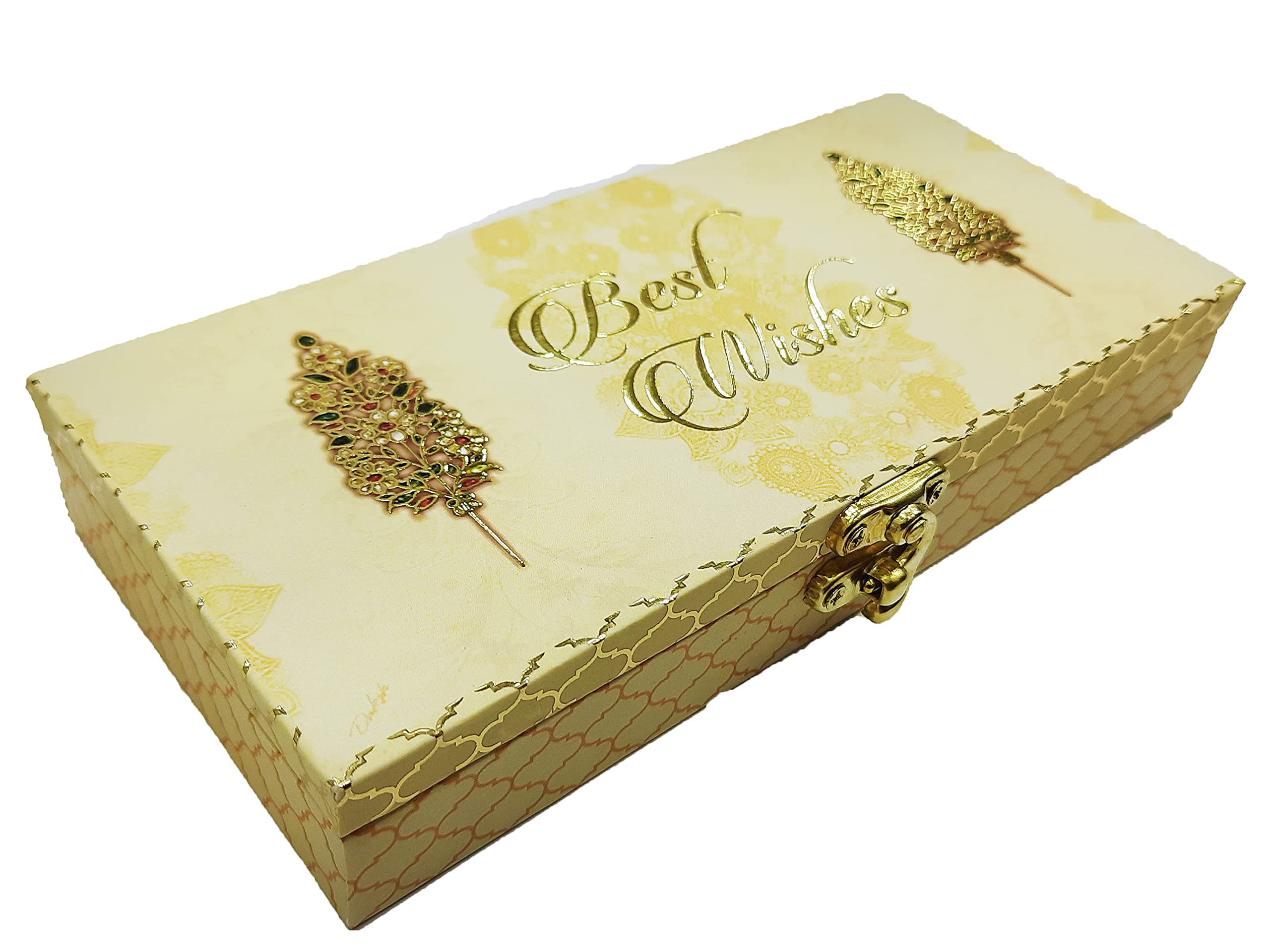 Indian Collectible - Tirelire de créateur pour mariage - Boîte cadeau pour mariage et fiançailles - Crème