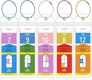 5 Pack Cruise Luggage Tag Holder for Royal Caribbean & Celebrity Ships in 2024-2025 by FUNMCAN, Narrow Clear Plastic Luggage Tags for Travel Suitcases Cruise Ship Essentials & Accessories Must Haves