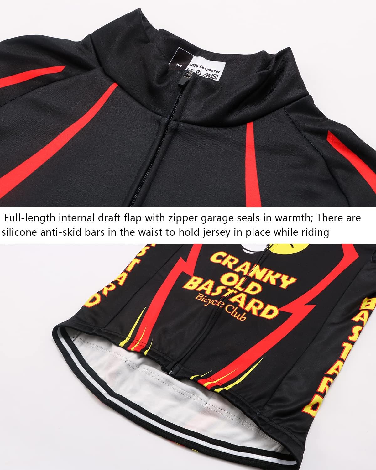 MR Strgao Men's Cycling Winter Thermal Jacket Windproof Long Sleeves Bike Jersey Bicycle Coat