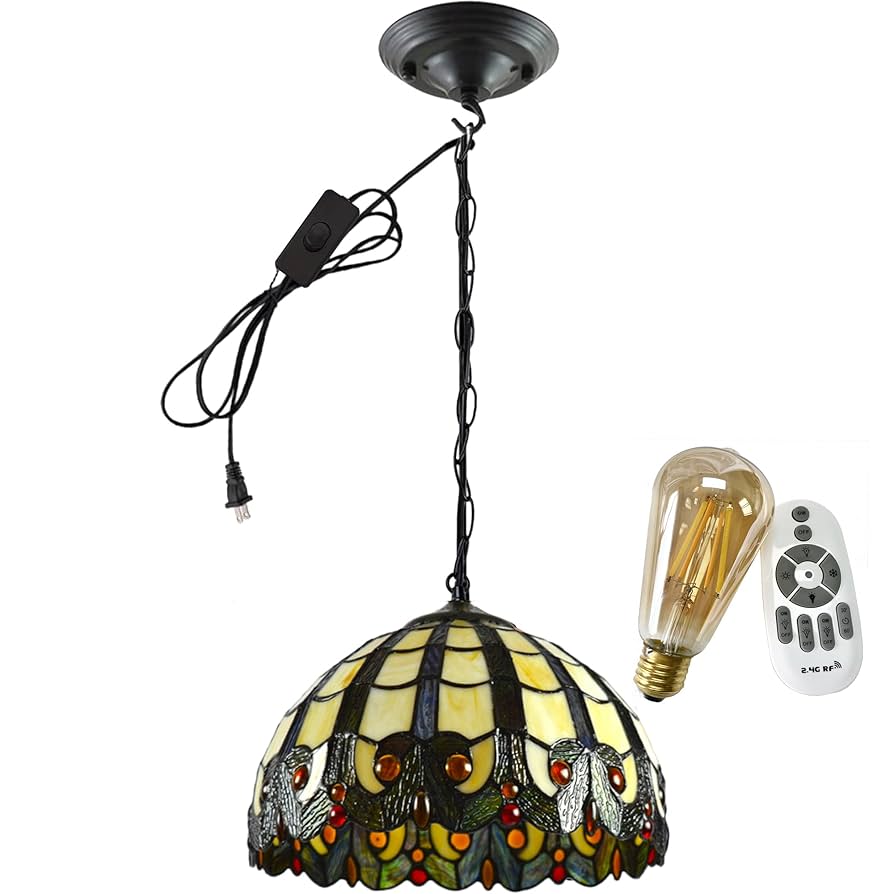 SKIVTGLAMP Baroque Style Hanging Swag Lamp with Canopy