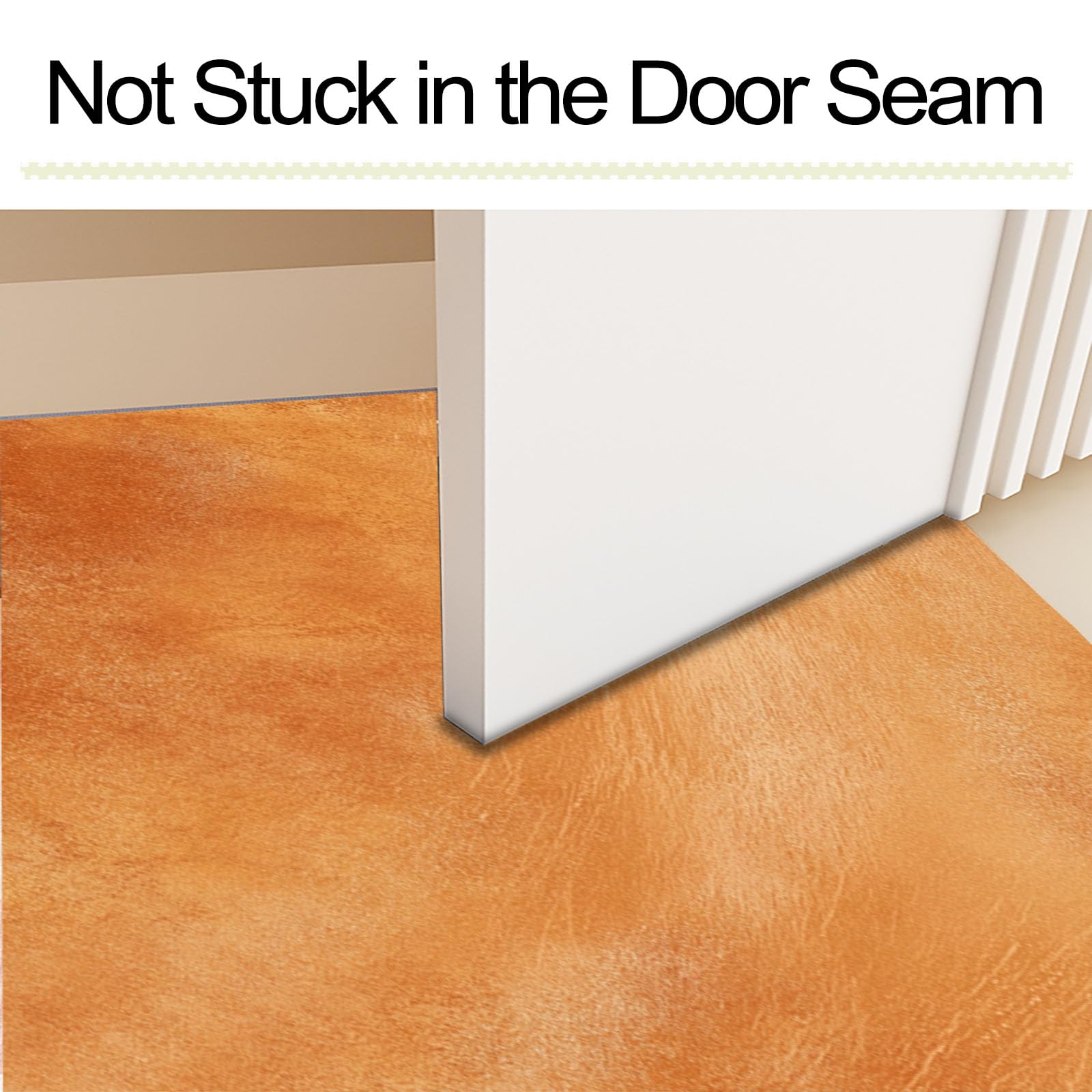 Alfombras Suaves y esponjosas,Textura Natural para Interiores, Antideslizantes Lavables,90 x 150 cm para Interiores Puerta Delantera Entrada Pasillo - Naranja