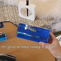 Vista 6 de Barco Insumergible en una Caja, Barco de Crucero Insumergible de Juguete, Botella de Crucero con Líquido a la Deriva, Modelo de Decoración