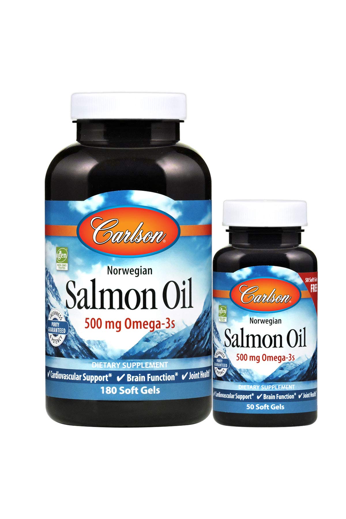 Buy Carlson Norwegian Salmon Oil, 500 mg Omega3s, Norwegian Salmon