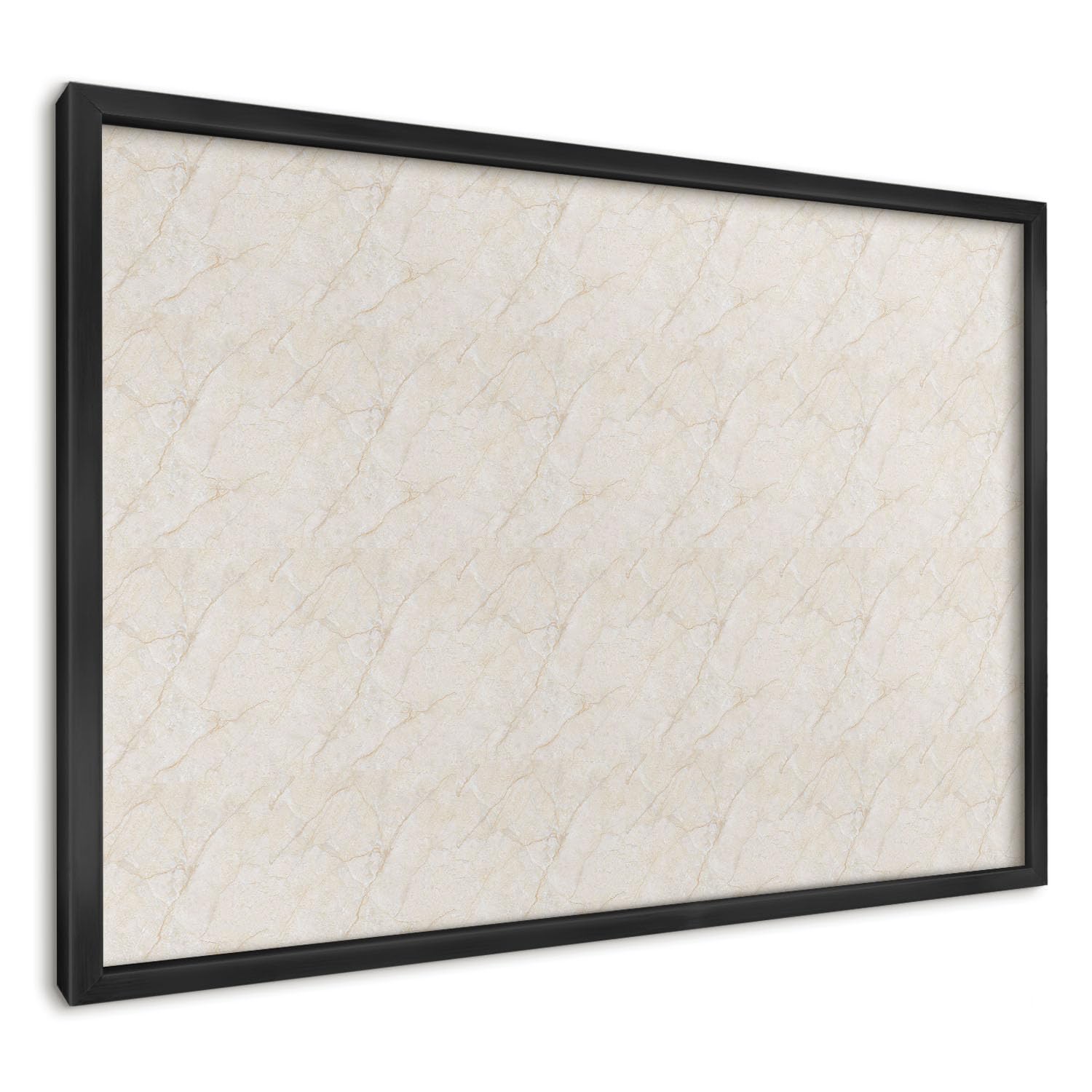 Panel Magnético Informativo 60x40 cm | Marco Negro | Elegancia Del Mármol | Montaje Fácil | Pizarra de Pared | Para Restaurante y Bar | Expositor para Menú, Ofertas del Día