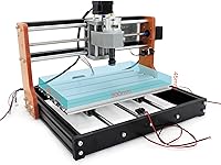 Vista 3 de RATTMMOTOR Upgrade 3018-PRO CNC Wood Router Machine Kit 3 Axis GRBL DIY Mini CNC Engraver Milling Machine+Emergency Stop and Limit Switch for
