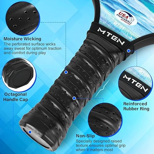 Miniatura 4 de Pickleball Paddles, USAPA Approved Fiberglass Surface Pickleball Set with Pickleball Rackets, Pickleball Paddles Set for Men Women