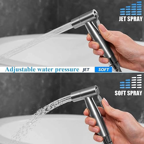 Miniatura 4 de Pulverizador de bidé para inodoro, rociador de bidé de mano, kit de rociador de pañales de tela, ducha de bidé de mano para baño para autolimpieza,