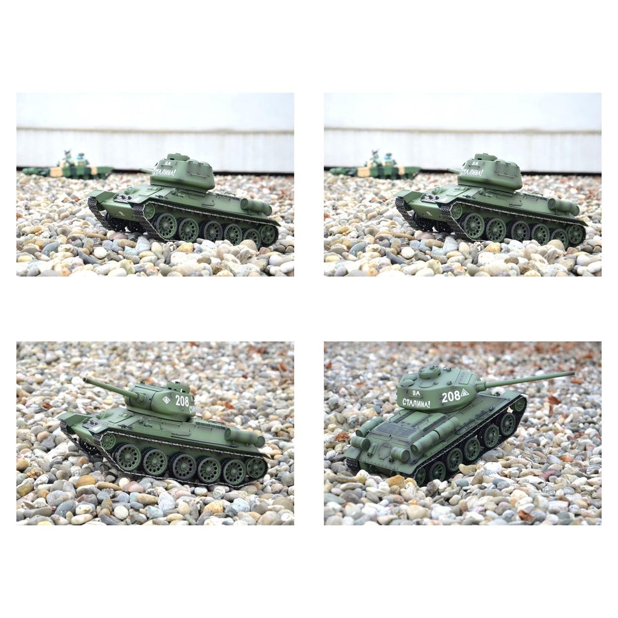 ES-TOYS Zdalnie sterowany czołg rosyjski T-34/85 1:16 Heng Long - dym i dźwięk + stalowa przekładnia i 2,4 GHz - V7.0