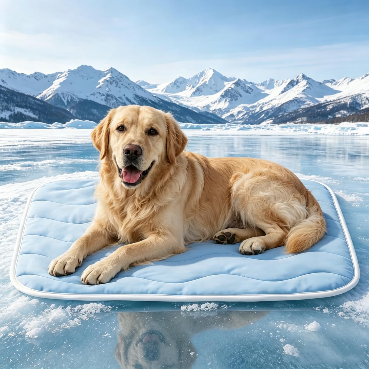 Generico Tappetino Refrigerante Cane E Gatti,Extra-Large Tappetino Auto-Rinfrescante Portatile Cani, Realizzato Materiale Seta Ghiacciata Lunga Durata, Adatto Interno Esterno (Blu,XXL-76 * 121CM)