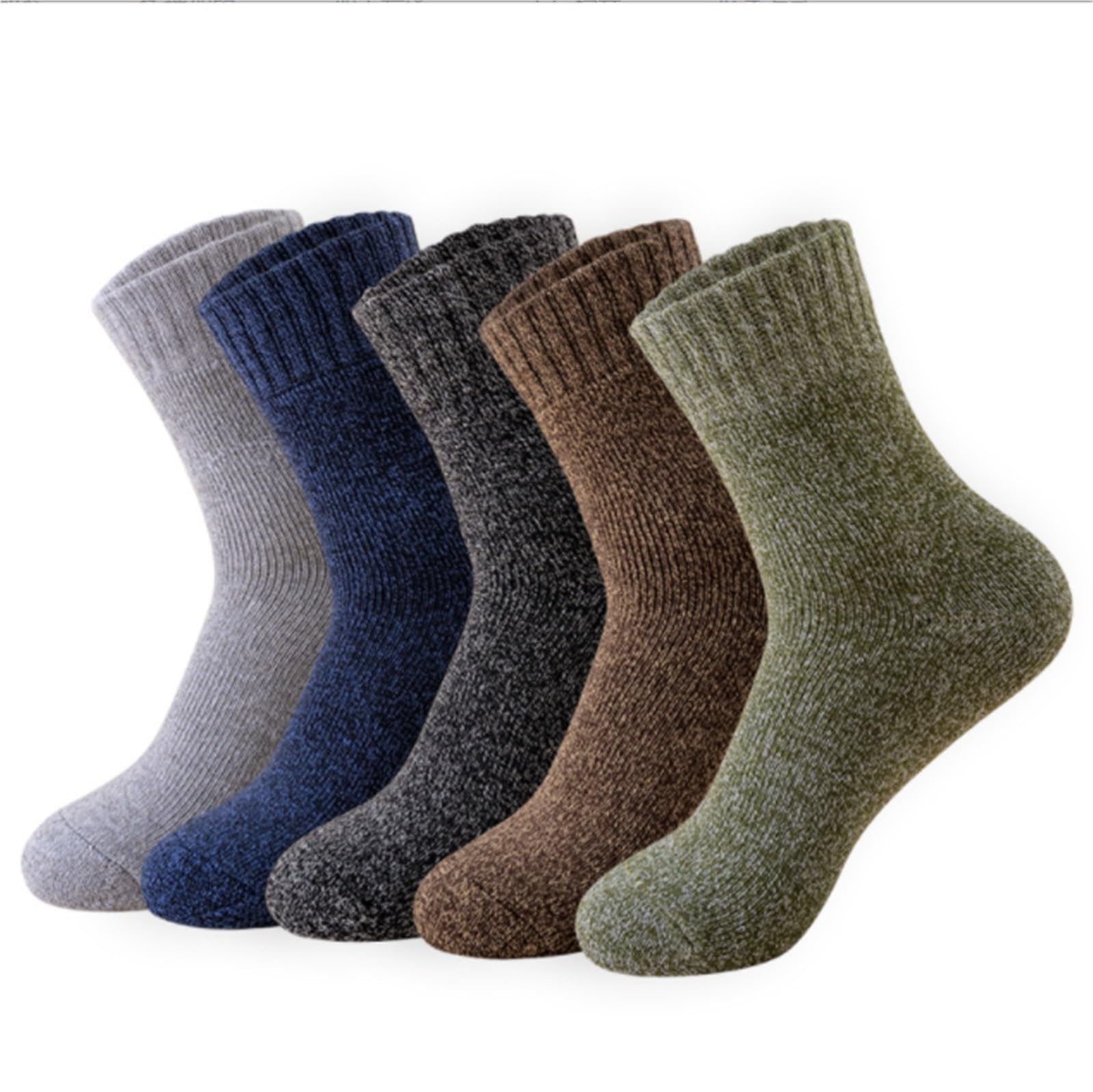 Wintersocken Bettsocken 5 Paar Weiche, Dicke, Bequeme, Lässige, Warme Wintersocken Aus Baumwolle Bis Zur Mitte Der Wade Warme Flauschige Socken