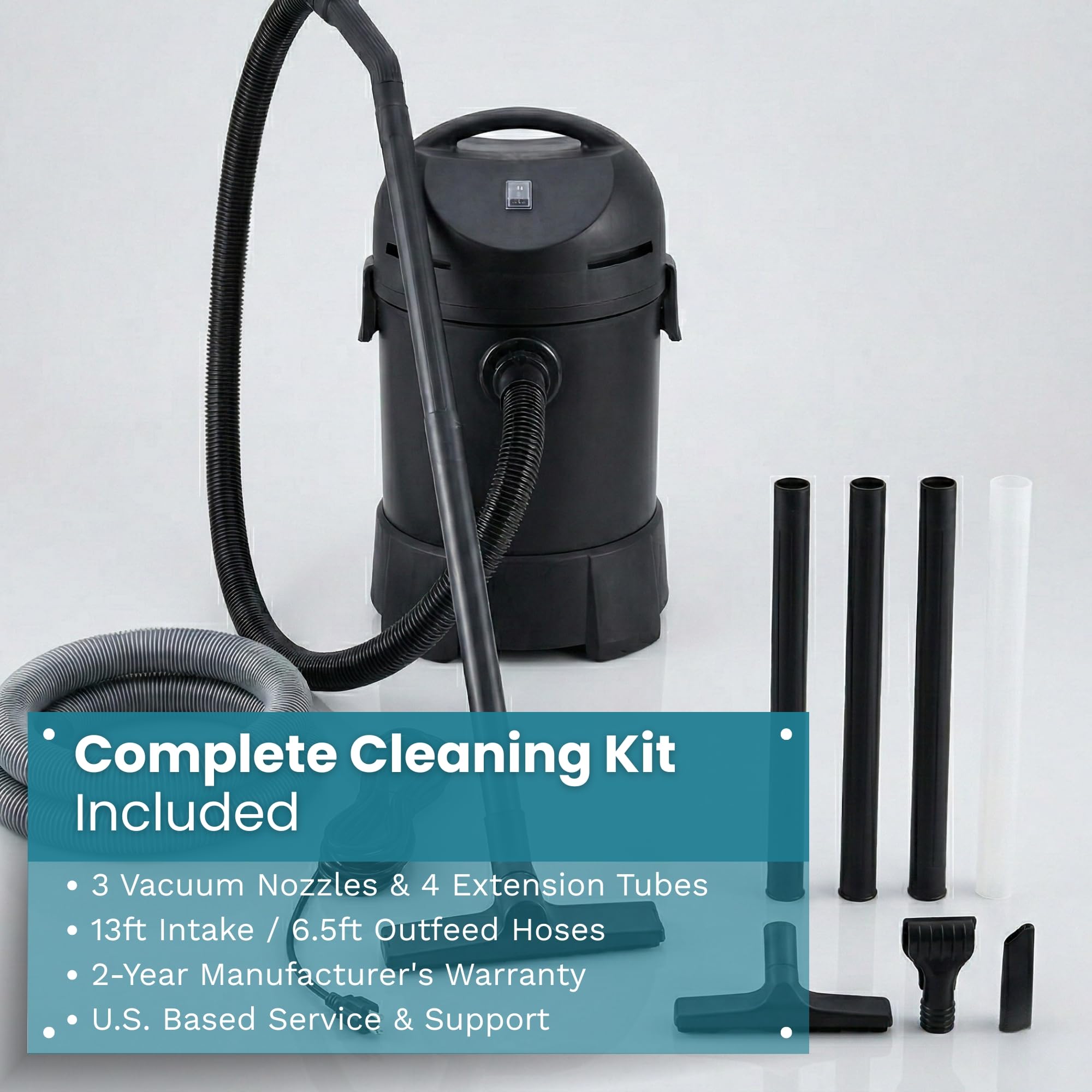 Half Off Ponds CleanSweep 1400 - Aspirapolvere per laghetto con tubo di aspirazione da 33 cm, 4 tubi di prolunga, 3 ugelli di aspirazione, un tubo di uscita da 1,8 m e un sacchetto di raccolta detriti