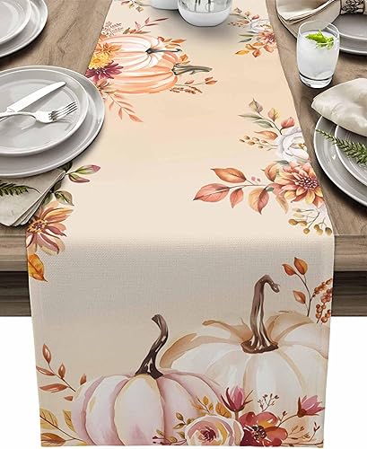 Miniatura 34 de Camino de mesa de lino de arpillera de 108 pulgadas de largo, arte abstracto moderno, bloque de color, gris, negro y rojo, camino de mesa