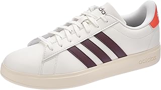 اديداس حذاء جراند كورت 2.0 للرجال بلون ابيض مقاس 44 2/3