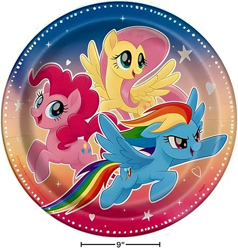 Miniatura 2 de Unique Industries - Platos redondos de papel para cena, 9 pulgadas, My Little Pony, 8 piezas