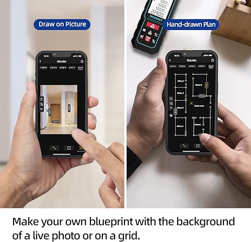 Miniatura 3 de MILESEEY Herramienta de medición láser, medición láser de 229 pies con nivel de ángulo digital, cinta métrica láser con aplicación de teléfono,