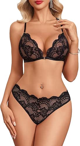 Avidlove Lace Lingerie Set for Women Sexy Front Closure Matching
