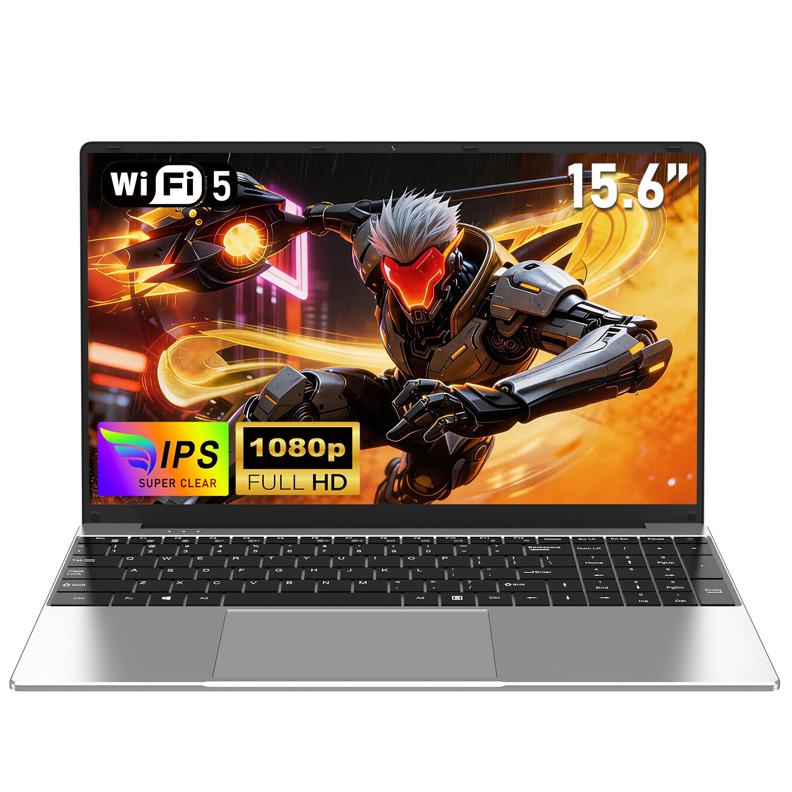 NAIKLULU 15.6 Pollici Pc Portatile 2026, Processore i5 6200U (2,3 a 2,8 GHz), 16GB RAM 512GB SSD Computer Portatile Laptop, Tastiera Completa Retroilluminata, Tipo-C, FHD 1920x1080P