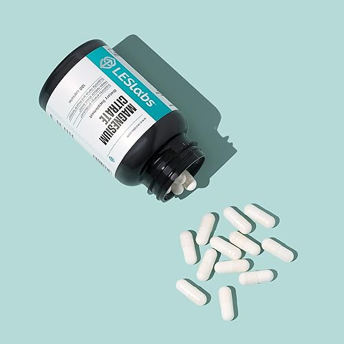 Miniatura 4 de LES Labs Citrato de magnesio – Alivio del estrés, sueño reparador, salud cardíaca, metabolismo, nervios y función muscular – Suplemento sin OMG –