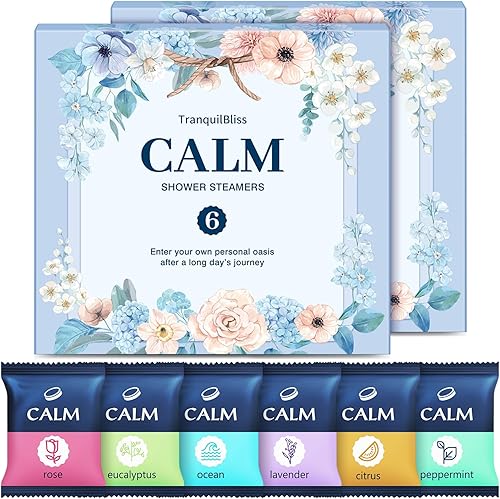 Miniatura 8 de Vaporizadores de ducha, 6 unidades, vaporizadores de ducha, bonito juego de regalo con ingredientes naturales, 6 aromas diferentes y envueltos