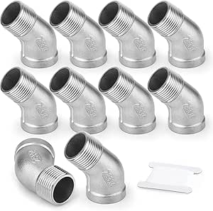 2x Edelstahl Nippel 50mm - 1" Innengewinde BSP - 304 Edelstahl Rohrverschraubungen