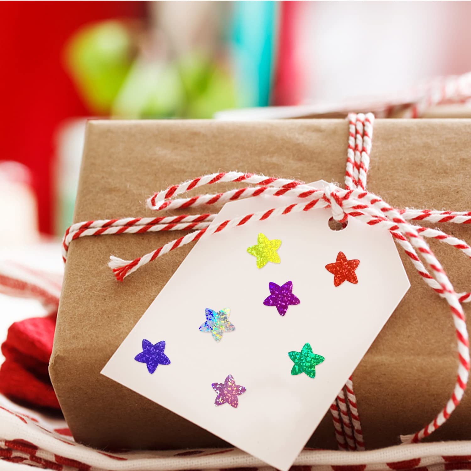 1000 Autocollants Étoiles Brillantes - 2,5 Cm - 8 Couleurs - Pour Récompenses Enfants Ou Déco