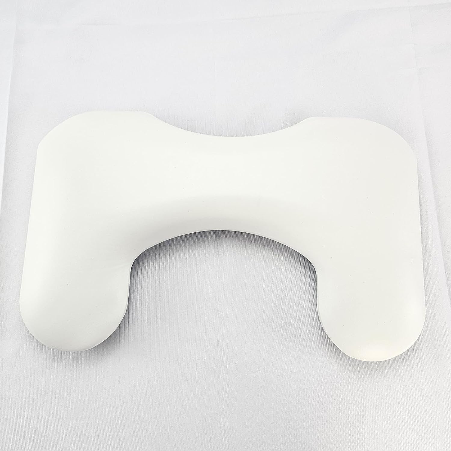 Generic PU Leather U Shape Arm Rest, Comfortable Portable Nail Hand Rest, Nail Hand Pillow for Personal Home DIY, White