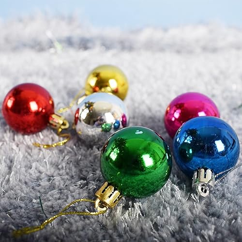Miniatura 4 de Bolas de Navidad de 24 quilates de 1.575 in, decoración esencial para árbol de Navidad, decoraciones de Navidad inastillables, decoración de Navidad