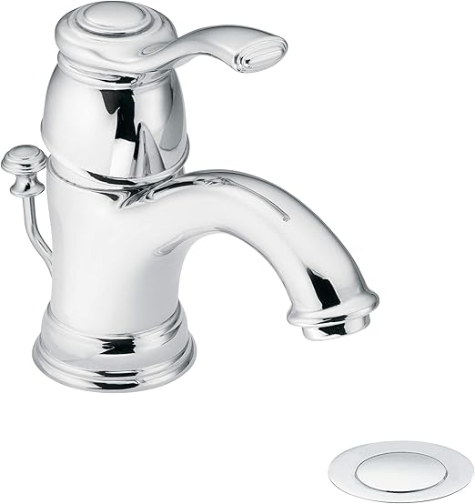 Moen 6102 Kingsley OneHandle Traditional Bathroom Sink Faucet with Available Vessel Sink