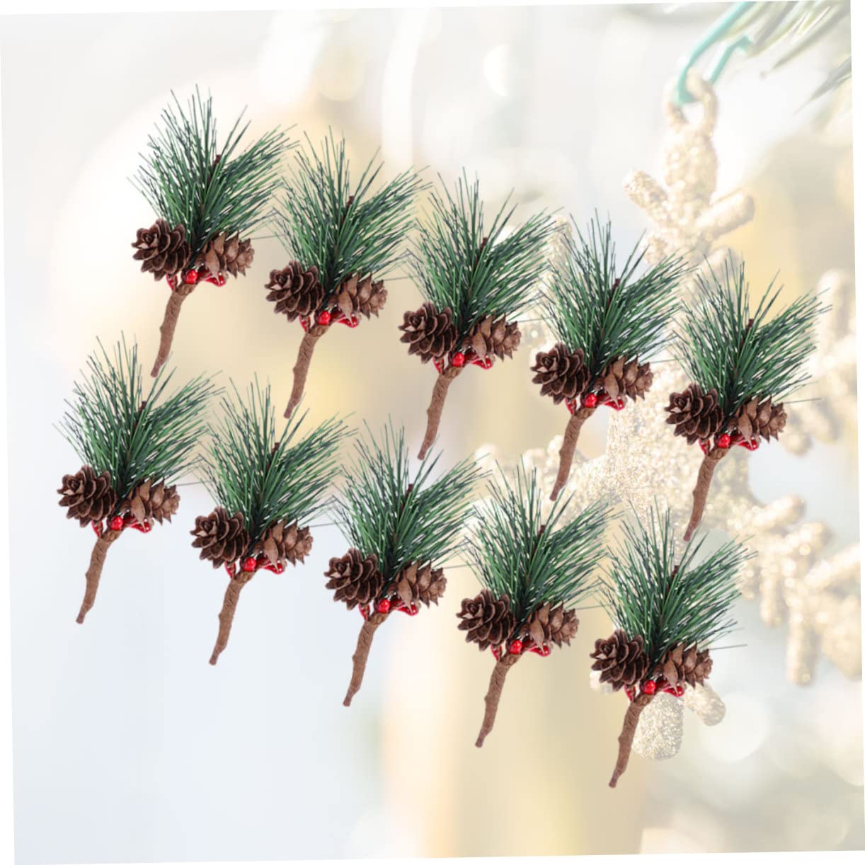 VILLCASE 90 STK Weihnachtsbeeren weihnachtsdeko weihnachtshochzeit Christmas decoations Beeren der Weihnachtsstechpalme Tannenzapfen Zweig Weihnachtskiefernbeeren Simulation Beerenpflücker