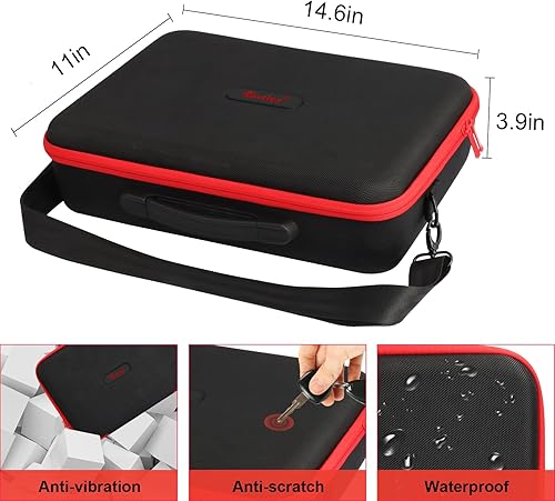 Miniatura 4 de Estuche de almacenamiento de batería dura extra grande para batería y cargador Milwaukee M12 M18, caja de transporte de batería, capacidad para