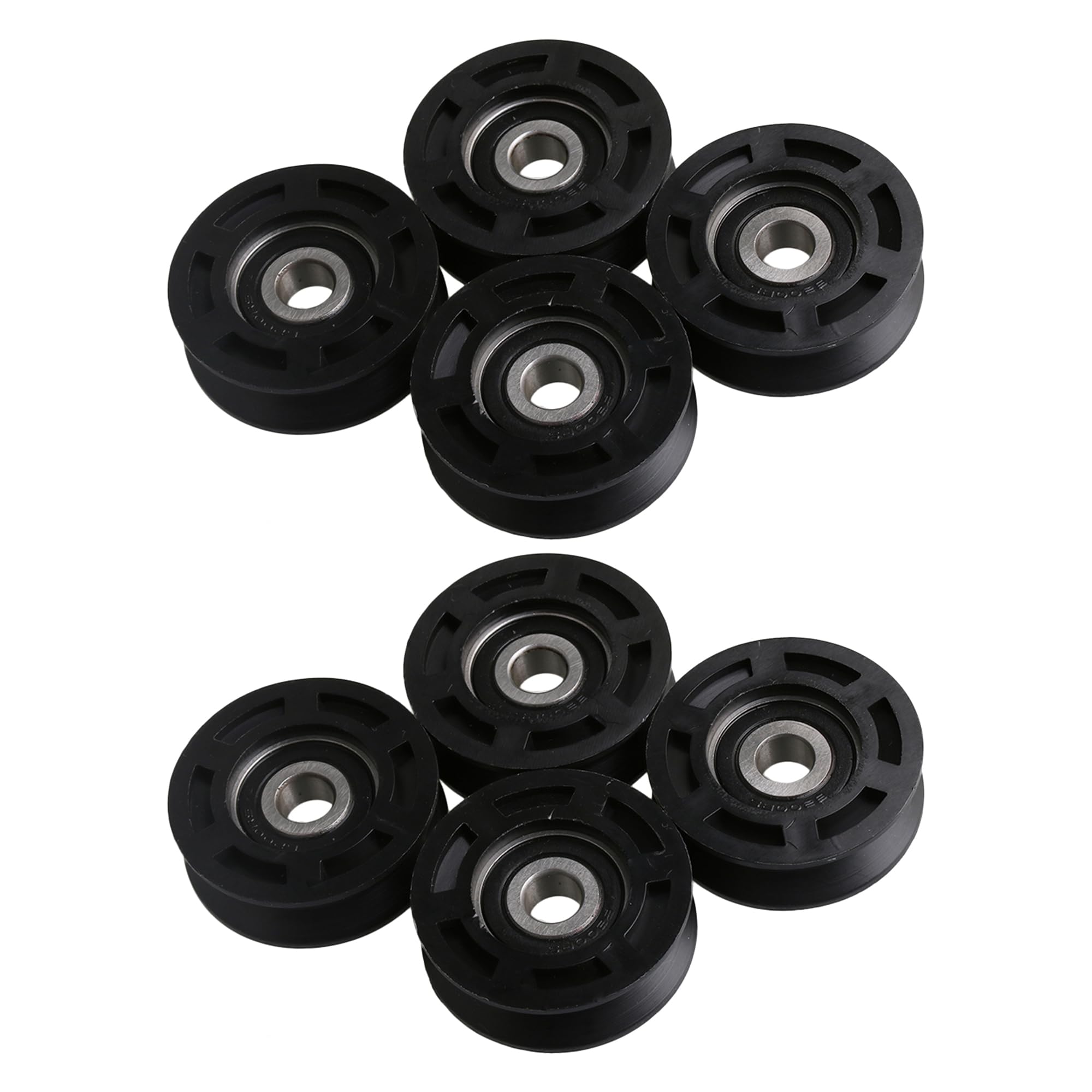 Gleitrollen mit Kunststoffbeschichtung, 10 mm ID x 50 mm Außendurchmesser, 8 Stück