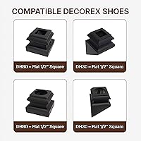 Vista 4 de Conectores giratorios balaustres con juego de tornillos para uso con balaustres cuadrados huecos de hierro de 1/2 pulgada - Paquete de 10 - DHSBC