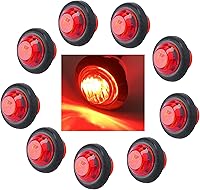 Vista 1 de 10Pcs 3/4 Inch Red LED Marker lights,Led Trailer Marker Light,LED Clearance Bullet Marker Light,Turn Signal Identification Indicator Light for