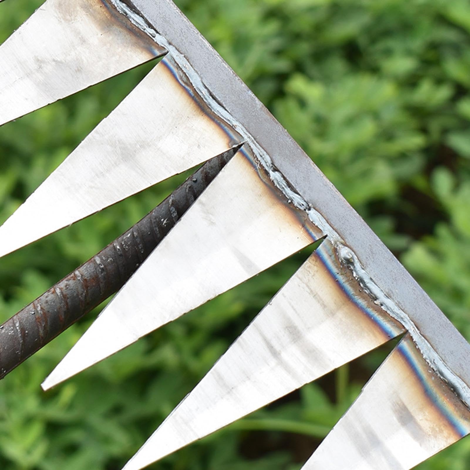 Azada de 6 Puntas para desfiltrar – Rastrillo de malezas de Acero al Carbono | Herramienta de malezas Resistente para Granja, jardín, huerto y Patio, Ideal para la labranza