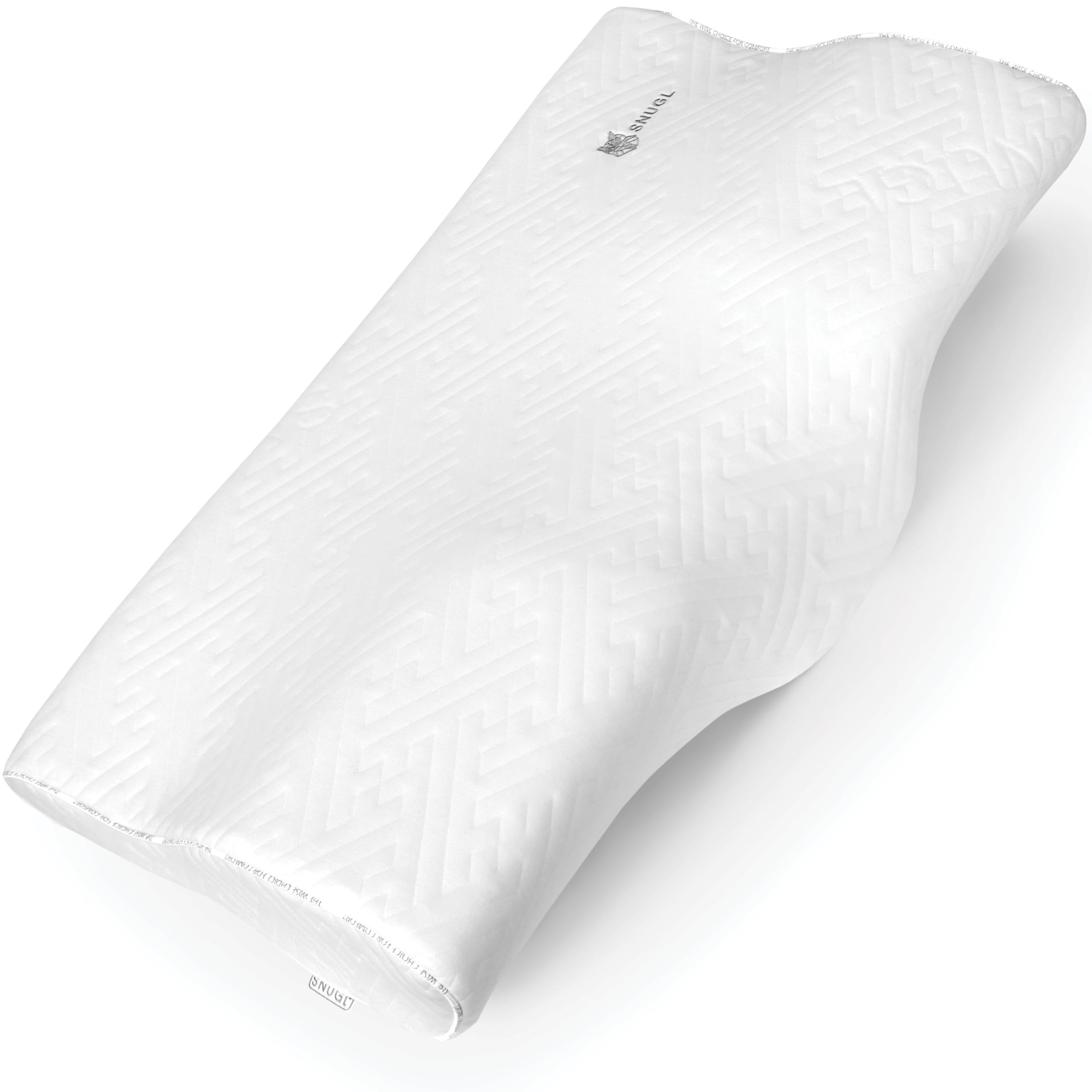 SNUGL Memory Foam Pillow Cervical PRO – Neck Pillow, Shoulder Support | Ergonomic Firm Pillows for Neck and Shoulder Pain | Orthopedic Contour Bed Pillows for Side Sleepers
