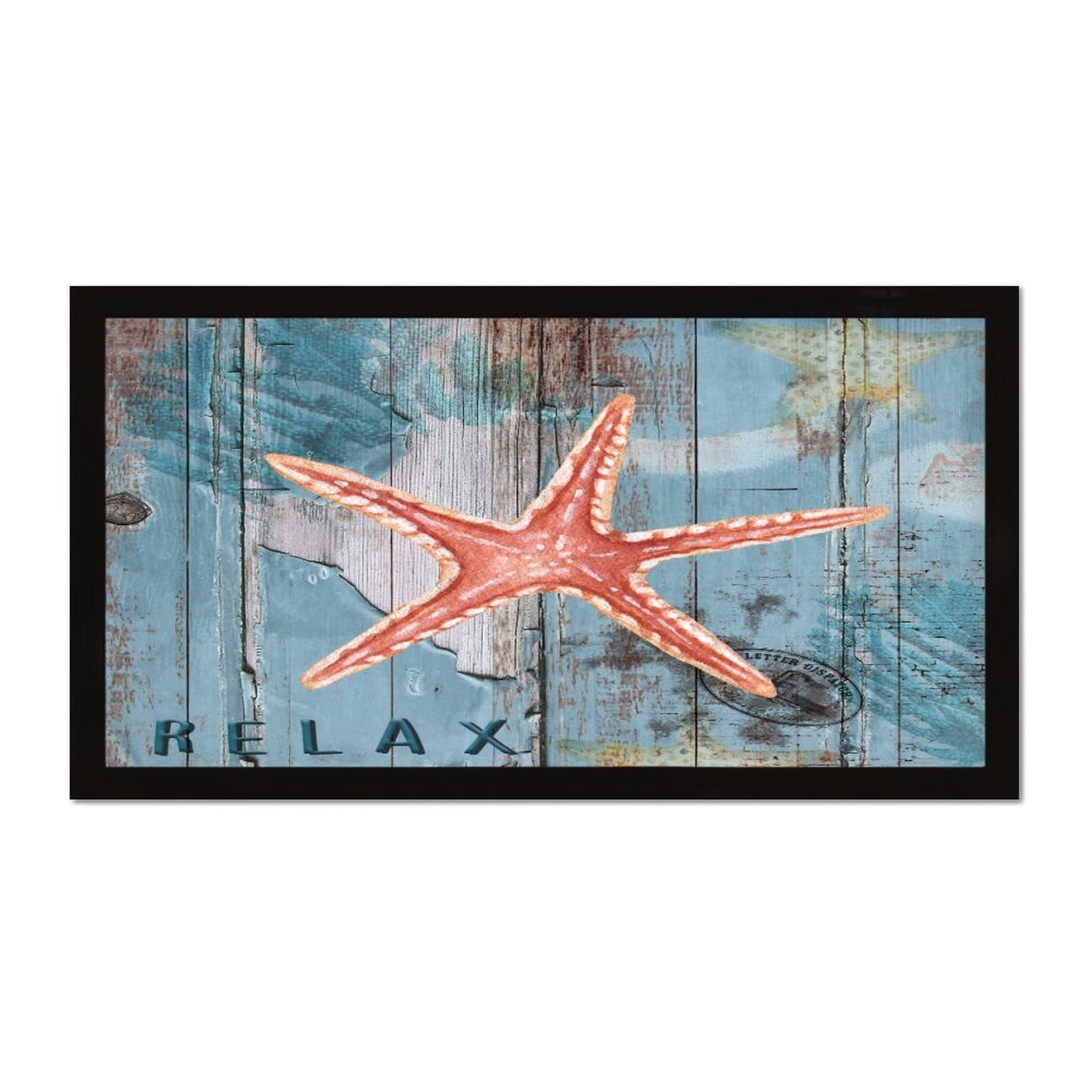 Décoration d'intérieur étoile de mer panneau plage bois