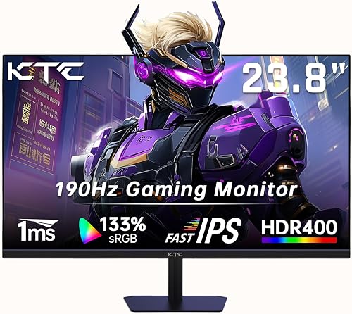 KTC Écran PC Gamer 24 Pouces, FHD 1920×1080, 180 Hz OC 19…