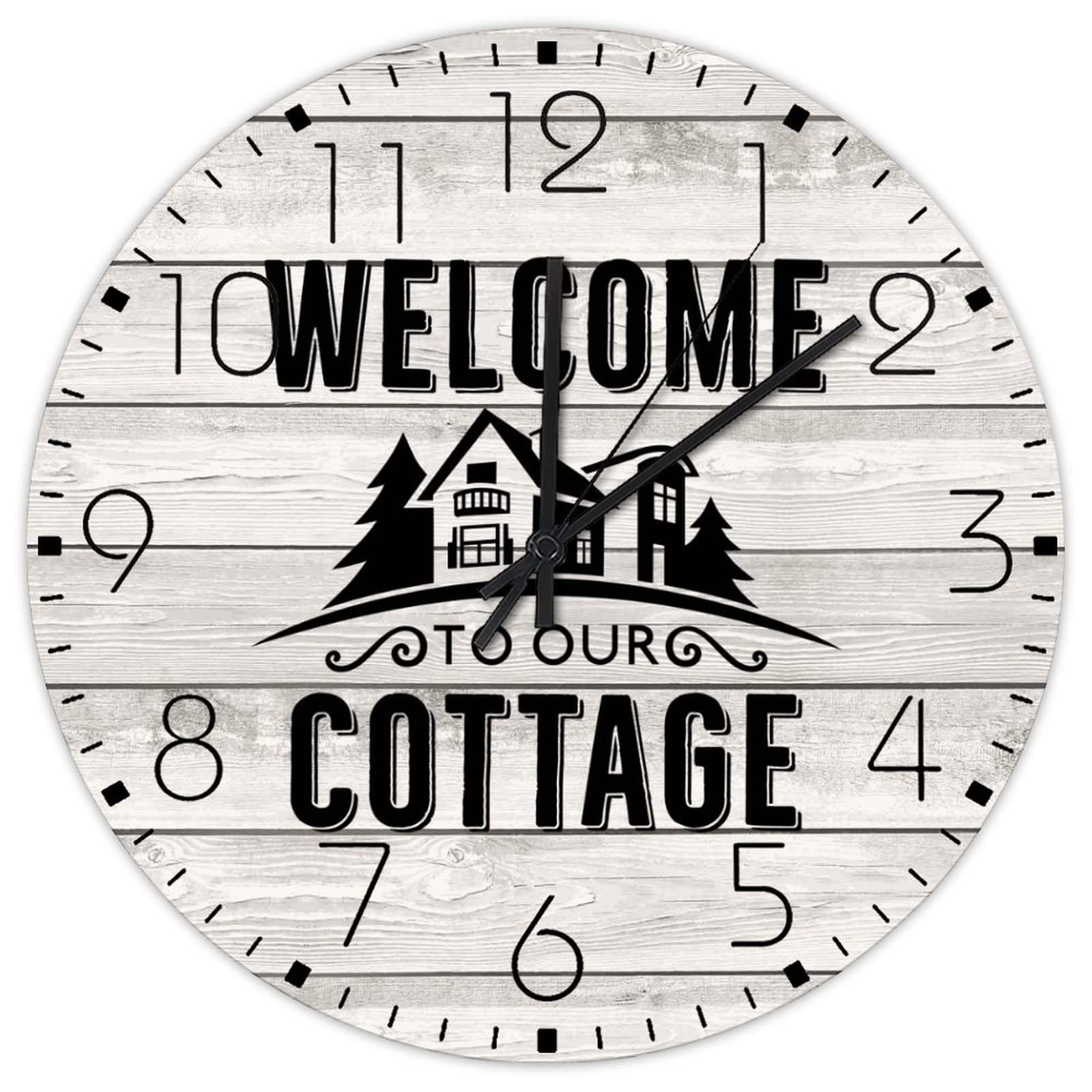 Horloge murale en bois sans tic-tac idéale pour personnaliser votre bureau