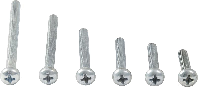 SK-832T Electricians Screw Kit, 8-32 Round Phillips Head, 20 pc of ⅔, ⅞, 1, 1¼, 1 ⅝, & 2 in. Electrical Screws, 120 Pc. Kit