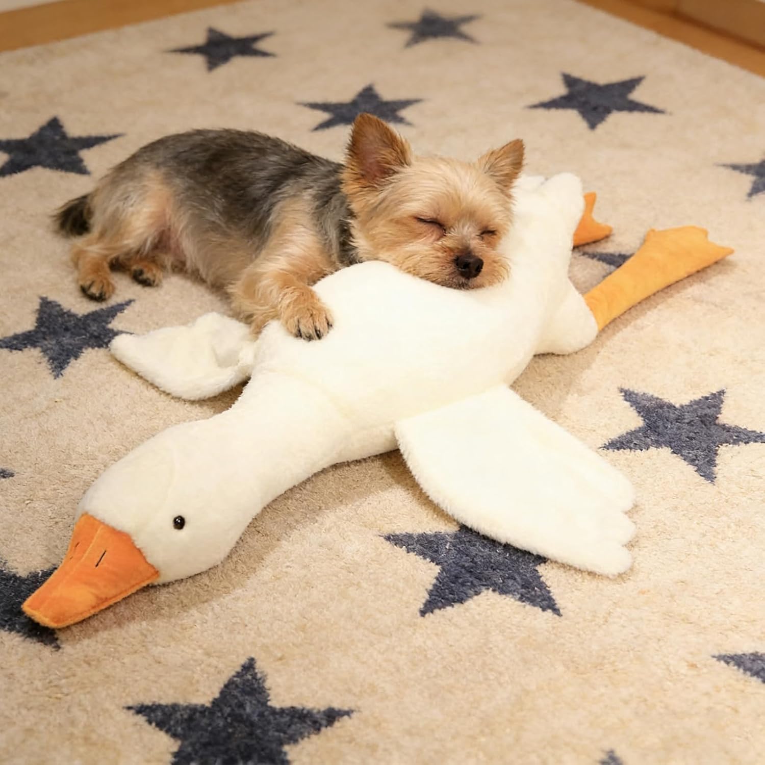 White Duck Dog Toy - Large Plush Goose Chew Toy for Dogs, Stuffed Duck for Dogs, Large Plush White Duck Dog Toy, 2026 New Realistic Goose Design for Puppies & Senior Dogs (130cm/51in)
