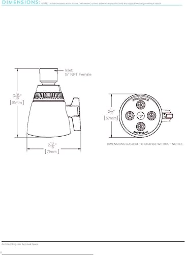 Miniatura 10 de Speakman Z6000-YB-YC S-2253 Classic Anystream - Cabezal de ducha ajustable de alta presión cromo pulido 25 GPM