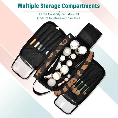 Miniatura 4 de Halloween Design Cosmetic Bags Lightweight Makeup Bag Organizer for Essentials For Women 11 x 7 Inches