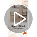 Image of House of Quirk Elastic Jacquard Chair Cover Stretch Removable Washable Short Dining Chair Cover Protector Seat Slipcover (Pack of 4, Khaki)