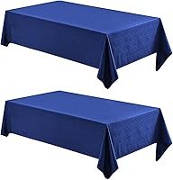 Vista 38 de Mantel rectangular impermeable de 52 x 70 pulgadas, de lino texturizado, lavable, resistente a las manchas y a las arrugas, mantel decorativo