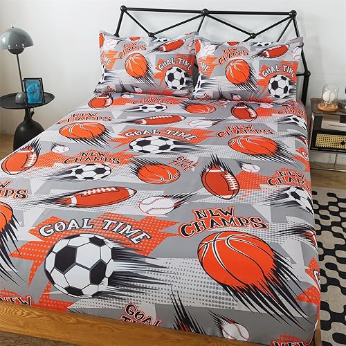 Miniatura 2 de qjmiaofang Juego de sábanas de sirena para niños, tamaño matrimonial, juego de ropa de cama de escamas de pez arcoíris de 3 piezas para niñas y