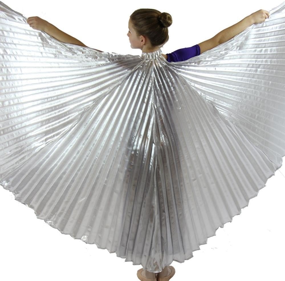 Danzcue 360 Degree Worship Isis Wings, Solid Silver, M-L-Child
